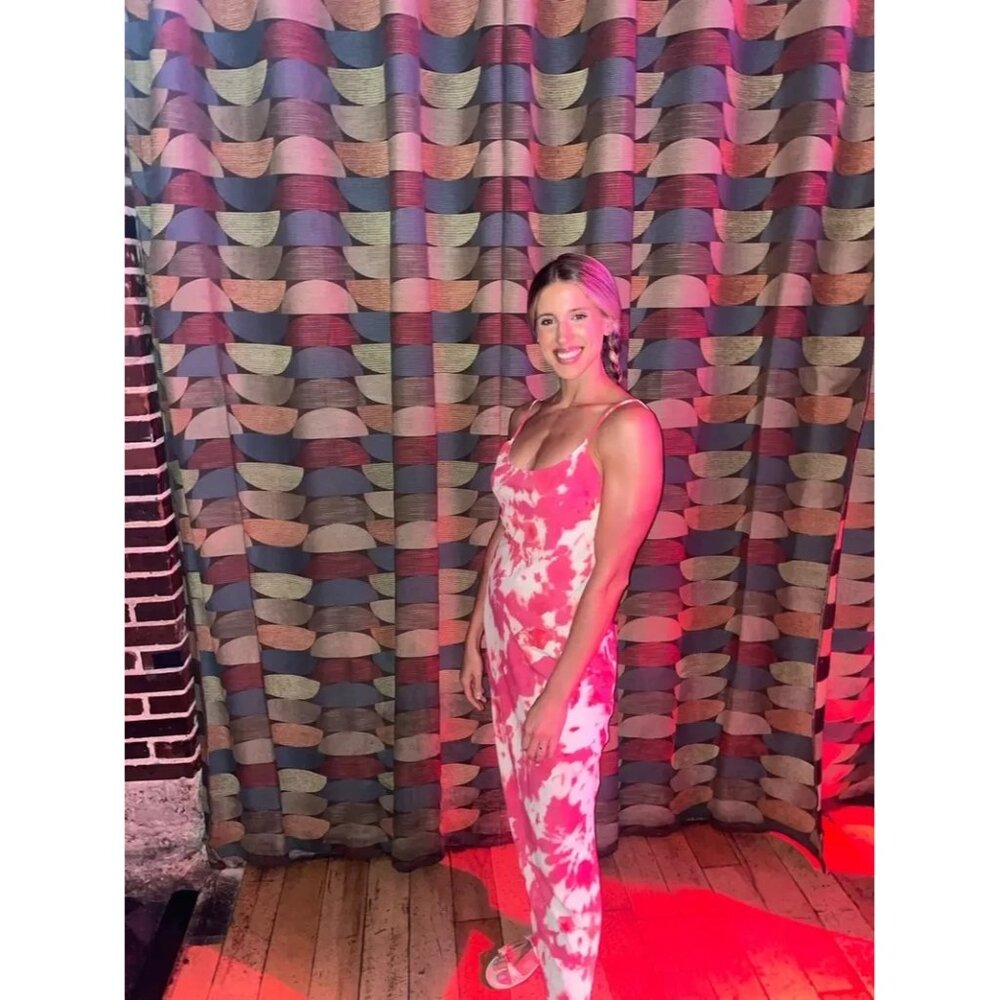 Thakoon Pink Tie-Dye Satin Slip Maxi Dress Size 2 (Retails $315) FLAW See Photos - Picture 6 of 16